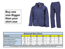 Load image into Gallery viewer, Romano nx 100% Waterproof Heavy Duty Double Layer Hooded Rain Coat Men with Jacket and Pant in a Storage Bag romanonx.com