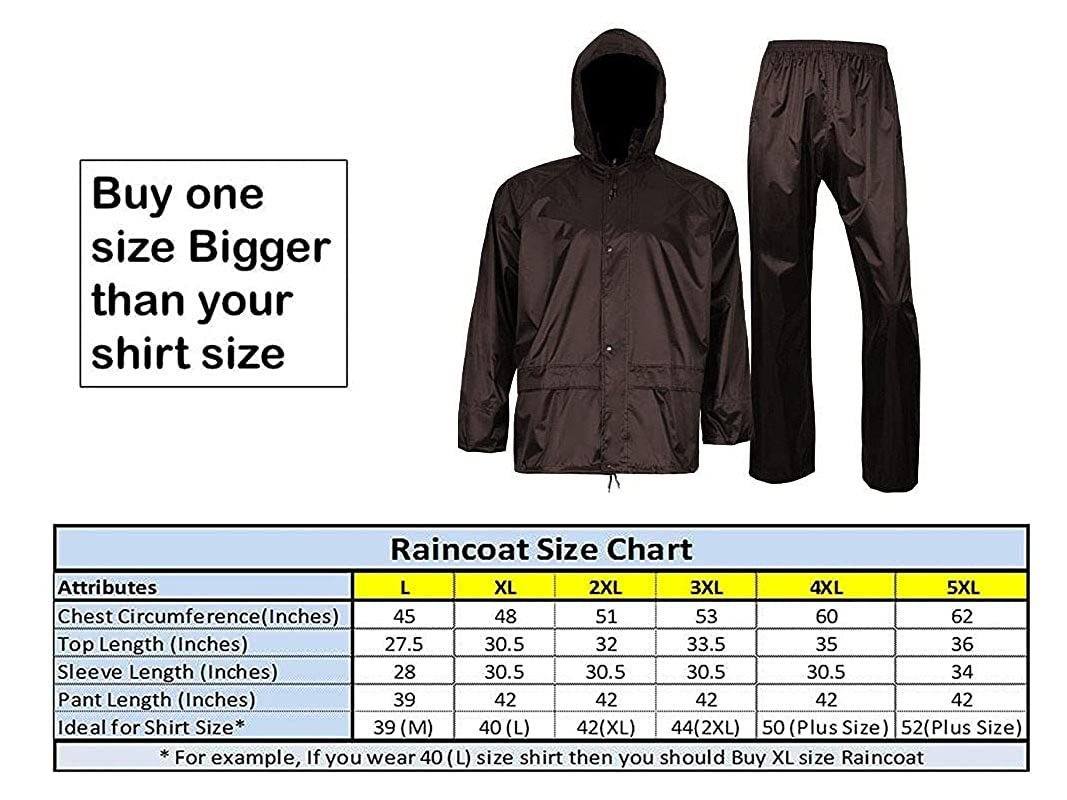 Romano nx 100% Waterproof Heavy Duty Double Layer Hooded Rain Suit Men in a  Storage Bag
