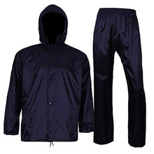 Load image into Gallery viewer, Romano nx 100% Waterproof Heavy Duty Double Layer Hooded Rain Suit Men in a Storage Bag romanonx.com