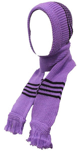Romano nx Men's 2-in-1 Wool Muffler Cap in 16 Colors romanonx.com Purple Stripe 