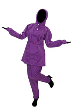 Load image into Gallery viewer, Romano nx Women's 100% Waterproof Heavy Duty Double Layer Hooded Rain Suit with Jacket and Pant in a Storage Bag romanonx.com