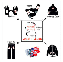 Load image into Gallery viewer, Warmee Hand + Body + Foot Warmers Variety Pack (5 Pairs Hand + 5 Body + 5 Pairs Foot) romanonx.com