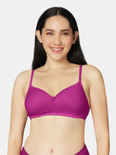 Load image into Gallery viewer, Sonari Lightly Padded Wirefree Medium Coverage Cotton-Polyester T-Shirt Bra with Detachable Straps – 0026
