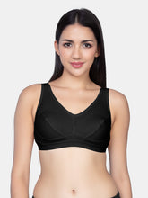 Load image into Gallery viewer, Sonari Cotton Non Padded Full Coverage Pull-On Yoga Bra with Broad Straps and Wide Band – 004

