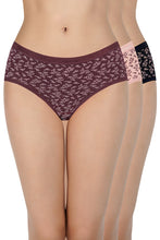 Load image into Gallery viewer, Amante Print Low Rise Hipster Panties (Pack of 3) 43101
