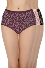 Load image into Gallery viewer, Amante Print High Rise Full Brief Panties (Pack of 3) 53101
