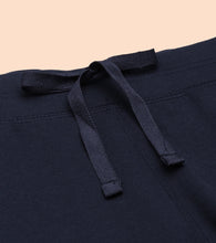 Load image into Gallery viewer, Enamor Mid Rise Knee length Drawstring Closure City Shorts For Women - Slim Fit, Soft and Breathable Cotton - E044 (Navy)
