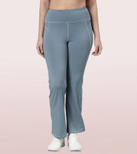 Load image into Gallery viewer, Enamor High Rise Full Length Pull on  Boot Cut Active Pant For Women - Relaxed Fit, Quick Dry, Antimicrobial - A402 (Goblin Blue)
