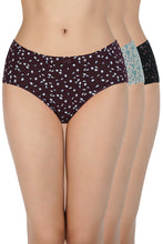 Load image into Gallery viewer, Amante Printed Mid Rise Hipster (Pack of 3) 43105
