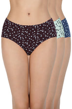 Load image into Gallery viewer, Amante Printed Mid Rise Hipster (Pack of 3) 43105
