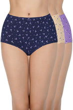 Load image into Gallery viewer, Amante Printed High Rise Full Brief (Pack of 3) 53105
