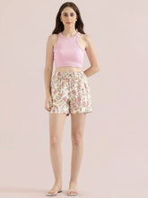 Load image into Gallery viewer, Go Colors White Woven Viscose Printed Lounge Shorts
