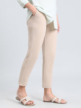 Load image into Gallery viewer, Go Colors Dark Beige Cotton Stretch Kurti Pants
