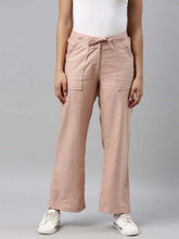 Load image into Gallery viewer, Go Colors Baby Pink Linen Cargo Pants
