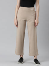 Load image into Gallery viewer, Go Colors Beige Roma Ponte Wide Pants

