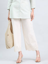 Load image into Gallery viewer, Go Colors Cream Cotton Hakoba Palazzo
