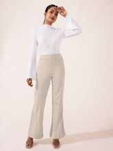 Load image into Gallery viewer, Go Colors Light Beige Roma Ponte Flared Pant

