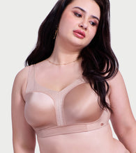 Load image into Gallery viewer, Enamor Full Figure Satin Minimizer Bra - Non-Padded, Non-Wired, High Coverage - F148 (Rose Skin)
