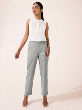 Load image into Gallery viewer, Go Colors Ebony Grey Woven Cotton Stretch Chino Pants
