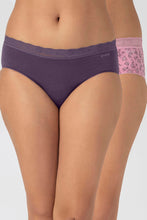 Load image into Gallery viewer, Amante Lace Waistband Hipster Panty (Pack of 2 Prints &amp; Colors May Vary) - Mixed Assorted 09203
