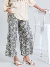 Load image into Gallery viewer, Go Colors Blue Woven Viscose Printed Palazzo
