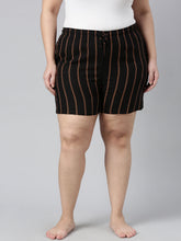 Load image into Gallery viewer, Go Colors Black Woven Viscose Printed Lounge Shorts
