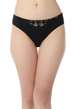 Load image into Gallery viewer, Amante Sheer Luxe Bikini Panty - Black &amp; Stucco 101901
