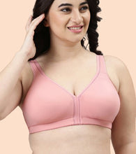 Load image into Gallery viewer, Enamor Plush Comfort, Side Support and Lift Women's Everyday Full Support Plunge Bra - All Day Comfort, Non-Padded, Wirefree, High-Coverage - F024
