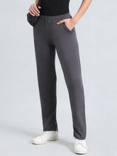 Load image into Gallery viewer, Go Colors Silver Grey Cotton Stretch Track Pant
