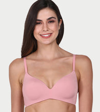 Load image into Gallery viewer, Enamor Innovations Invisibra, Ultra smooth, Flexi Wire Lift, Bonded, Women's T-Shirt Bra - Seamless, No-Pinch, Padded, Wirefree, Medium Coverage - F084 (Strawberry Ice)
