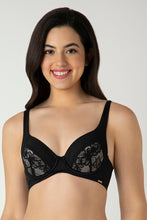 Load image into Gallery viewer, Amante Glam Padded Non-Wired Plunge Bra - Black 05501
