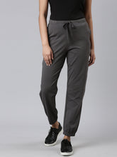 Load image into Gallery viewer, Go Colors Silver Grey Cotton Stretch Casual Joggers
