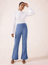 Load image into Gallery viewer, Go Colors Dark Jean Roma Ponte Flared Pant
