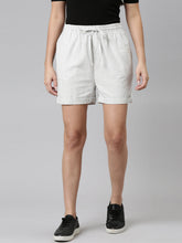 Load image into Gallery viewer, Go Colors White Stripes Linen Shorts
