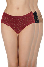 Load image into Gallery viewer, Amante Print Low Rise Hipster Panties (Pack of 3) 43101
