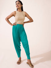 Load image into Gallery viewer, Go Colors Peacock Green Viscose Stretch Patiala
