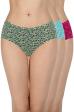 Load image into Gallery viewer, Amante Printed Mid Rise Hipster (Pack of 3) 43105
