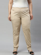 Load image into Gallery viewer, Go Colors Wheat Cotton Stretch Pants
