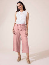 Load image into Gallery viewer, Go Colors Dusty Pink Linen Blend Culottes
