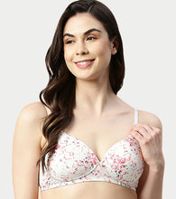 Load image into Gallery viewer, Enamor Women's Perfect Plunge Lift T-Shirt Bra - Detachable Straps, Lightly Padded, Wirefree, Medium Coverage - F023 (Sorrento Print)
