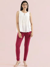 Load image into Gallery viewer, Go Colors Dark Fuchsia Cotton Stretch Churidar

