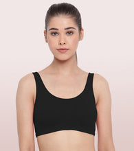 Load image into Gallery viewer, Enamor Low Impact Women's Cotton Everyday Sports Bra - All Day Comfort, Non Padded, Wirefree, High Coverage - SB06 (Black /Black)-Pack of 2
