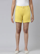 Load image into Gallery viewer, Go Colors Light Lime Cotton Knit Shorts
