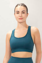 Load image into Gallery viewer, Amante Energize Medium Impact Round Neck Sports Bra - Reflecting Pond 98701

