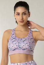 Load image into Gallery viewer, Amante Energize Medium Impact Racerback Sports Bra - Digital Floral Print 98701
