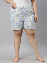 Load image into Gallery viewer, Go Colors White Woven Viscose Printed Lounge Shorts
