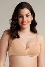 Load image into Gallery viewer, Amante Smooth Style Padded Non-Wired Cotton Bra - Sandalwood
