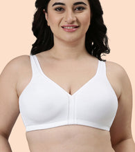 Load image into Gallery viewer, Enamor Plush Comfort, Side Support and Lift Women's Everyday Full Support Plunge Bra - All Day Comfort, Non-Padded, Wirefree, High-Coverage - F024
