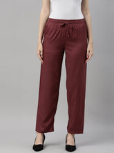 Load image into Gallery viewer, Go Colors Violet Woven Viscose Casual Pants
