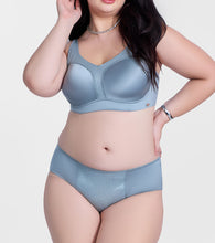 Load image into Gallery viewer, Enamor P148 Luxe Satin Hipster Panty for Women - Mid Waist, Outer Elastic, Medium Coverage (Chrome Grey)
